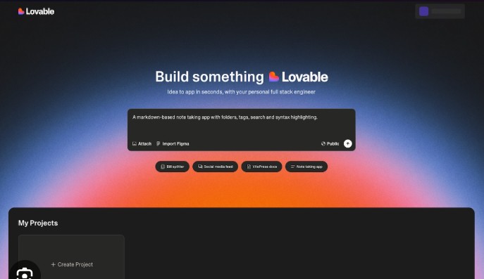 interface SaaS Lovable